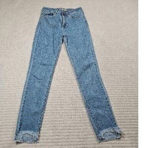 Levis Jeans Womens 27 High Rise Skinny Raw Hem Medium Wash